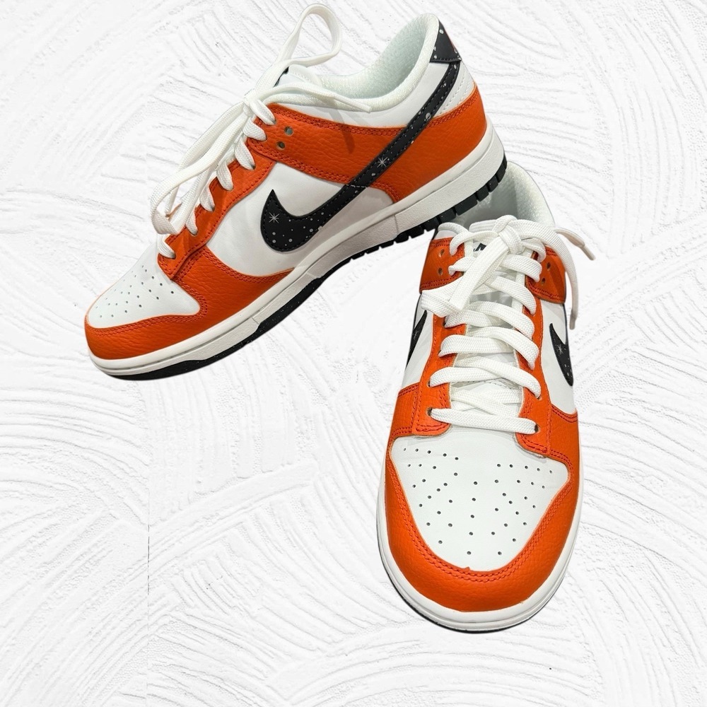 Nike Dunk Low Night Sky Starry‎ Swoosh Campfire Orange FV6909-800 sz 7.5 Men's